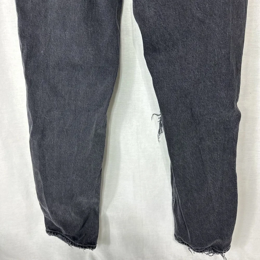 Abercrombie & Fitch Jeans Dad High Rise Women's‎ Size 27/4S Button Fly Black